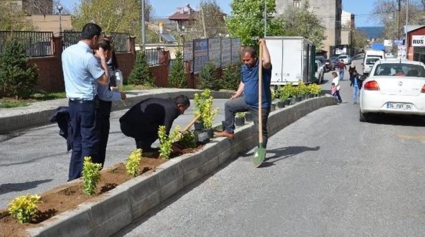 Tatvan Belediyesi, Peyzaj &Ccedil;alışmalarına Başladı