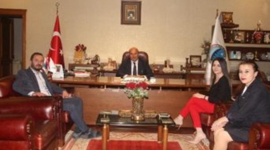 Amerikan K&uuml;lt&uuml;r&rsquo;den Başkan Arslan&rsquo;a Ziyaret