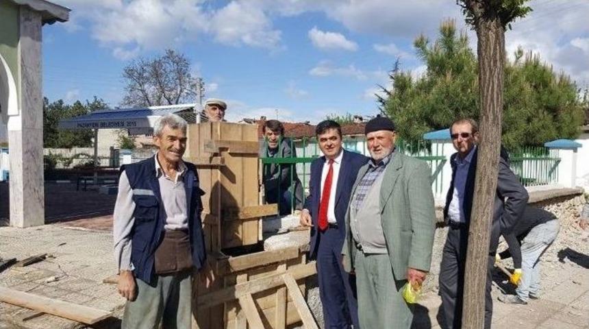 Pazaryeri Y&uuml;zbaşı Camii&rsquo;inin Tahrip Olmuş İstinat Duvarları Onarılıyor