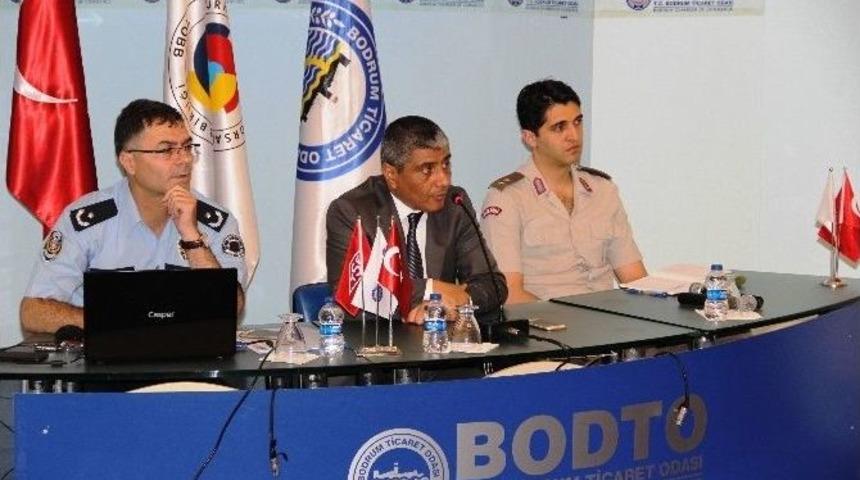 Bodrum&rsquo;da G&uuml;venlik G&uuml;&ccedil;leri Sezon &Ouml;ncesi Esnafla Bir Araya Geldi