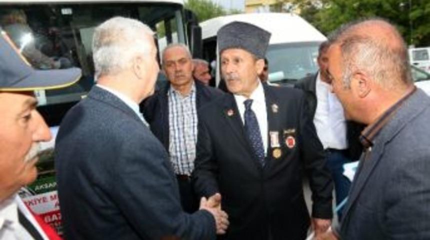 Aksaray&rsquo;da Gaziler &Ccedil;anakkale&rsquo;ye Uğurlandı