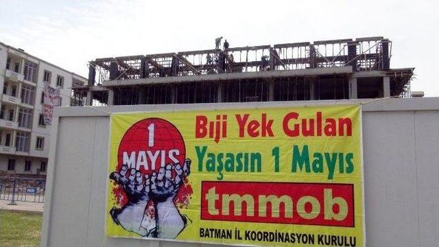 Batman’da İnşaat İşçileri 1 Mayıs’ı Çalışarak Geçirdi