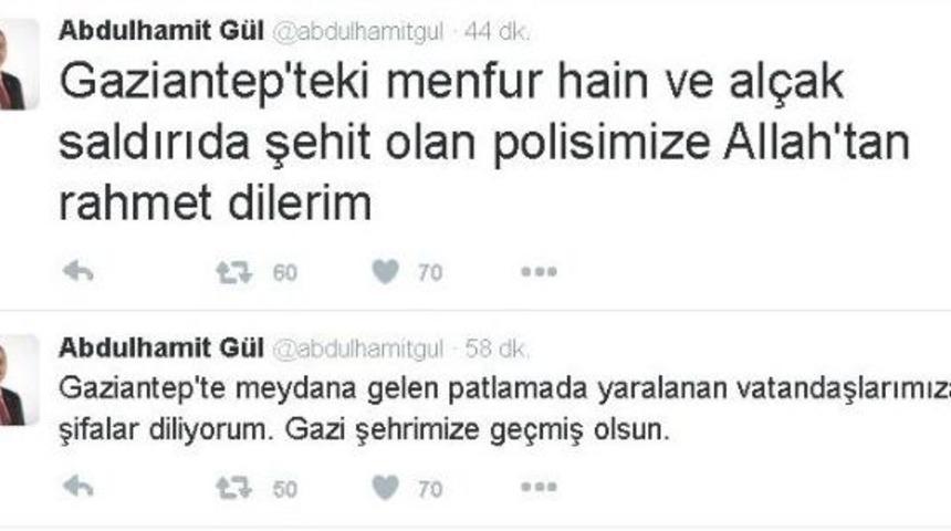 Gaziantep&rsquo;teki Ter&ouml;r Saldırısına Tepki Yağdı