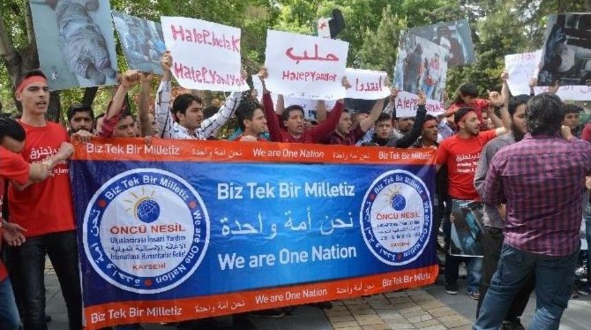 Kayseri &Ouml;nc&uuml; Nesil Halep&rsquo;teki Katliama Tepki G&ouml;sterdi