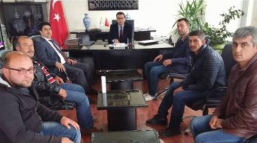 İş&ccedil;iler, Kaymakam Davut Bayraktar&rsquo;ı Ziyaret Etti