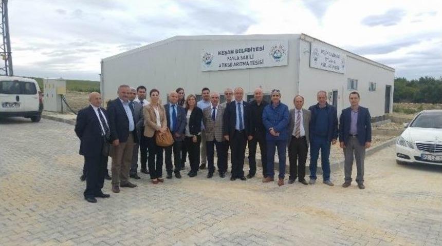 Teski Y&ouml;neticileri, Keşan Yayla Sahili Atıksu Arıtma Tesisini İnceledi