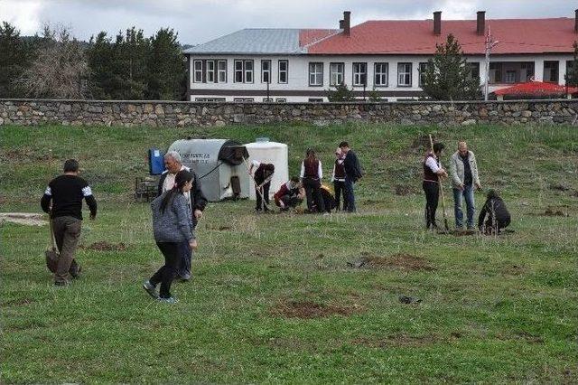 Sarıkamış&rsquo;ta "okullar Hayat Olsun Projesi" İle Fidanlar Toprakla Buluştu 3