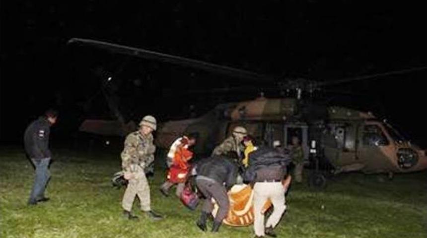 Emekli Ge&ccedil;ici K&ouml;y Korucusu Helikopterle Hastaneye Tahliye Edildi