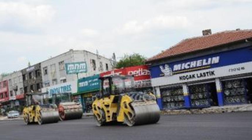 Kazım Karabekir Caddesinde Asfalt Serimi &Ccedil;alışması