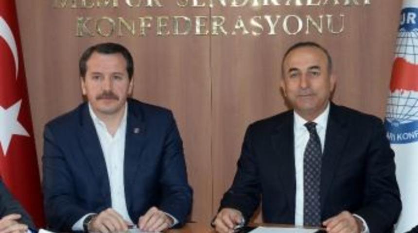 Bakan &Ccedil;avuşoğlu&rsquo;ndan Memur-sen&rsquo;e Ziyaret