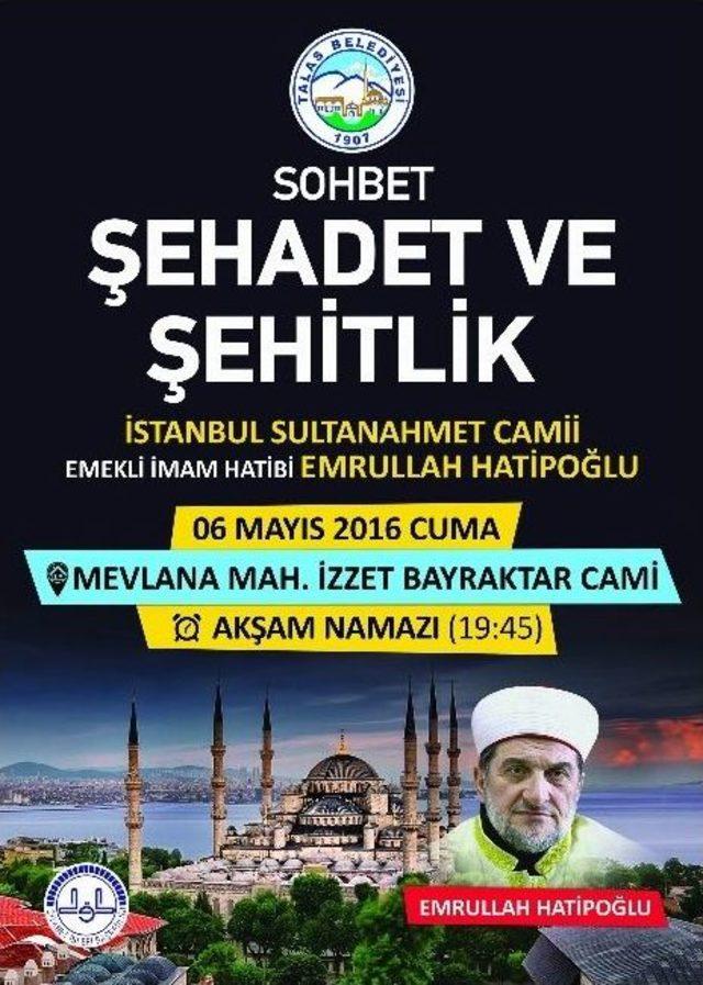 Emrullah Hatipoğlu Talas’a Geliyor