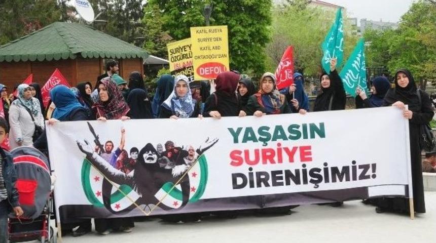 Halep&rsquo;teki Katliam Van&rsquo;da Protesto Edildi
