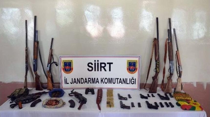 Şirvan&rsquo;da Silah Ve M&uuml;himmat Ele Ge&ccedil;irildi