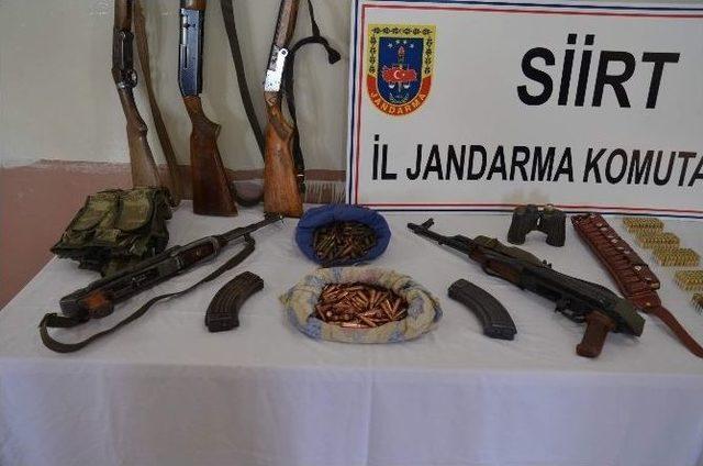 Şirvan&rsquo;da Silah Ve M&uuml;himmat Ele Ge&ccedil;irildi 1