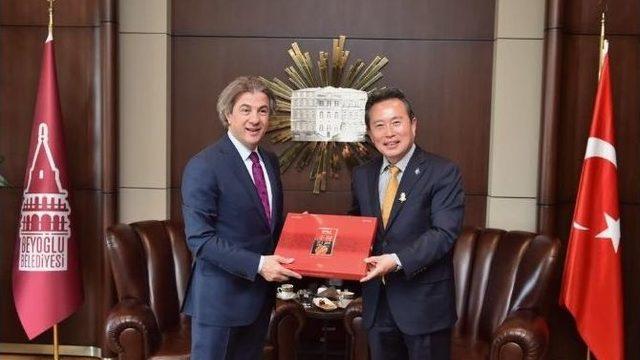 Yecheon Belediye Başkanı Başkan Demircan’ı Ziyaret Etti