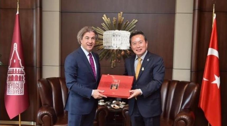 Yecheon Belediye Başkanı Başkan Demircan’ı Ziyaret Etti