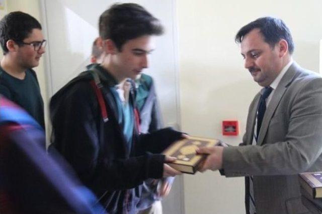 Kur`an Hayat Olsun Projesi &Ccedil;orlu Anadolu Lisesi`nde Tanıtıldı 2