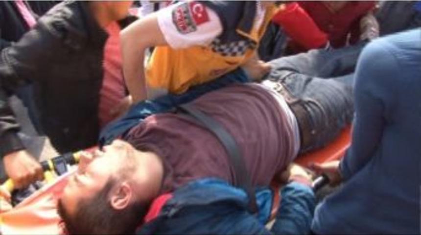 Talihsiz Taraftar Ma&ccedil; İzlerken Duvardan D&uuml;şt&uuml;