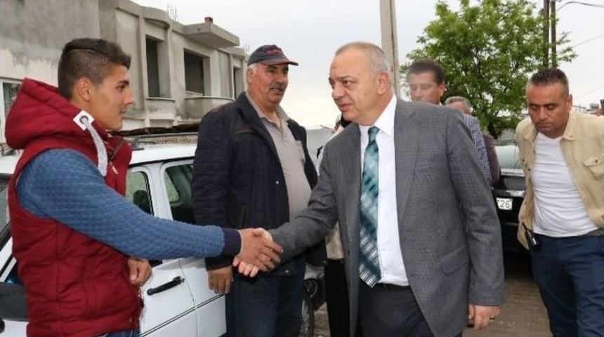 Başkan Erg&uuml;n&rsquo;den Şehit Ailelerine Taziye Ziyareti