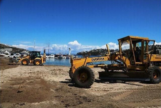 Bodrum’da Plaj Düzenleme Çalışmaları Devam Ediyor 2