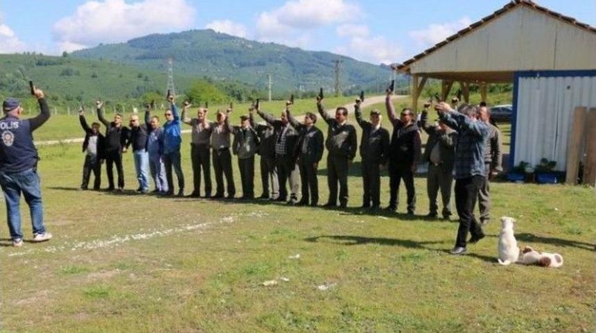 D&uuml;zce&rsquo;de G&ouml;rev Yapan Ormancılar Atış Eğitimi Yaptı