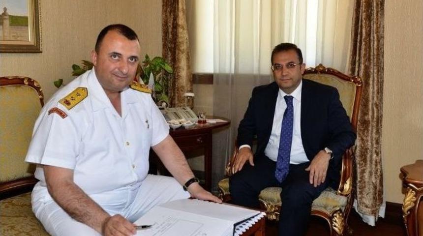 Sahil G&uuml;venlik Komutanı &Uuml;stem, Vali T&uuml;rker&rsquo;i Ziyaret Etti