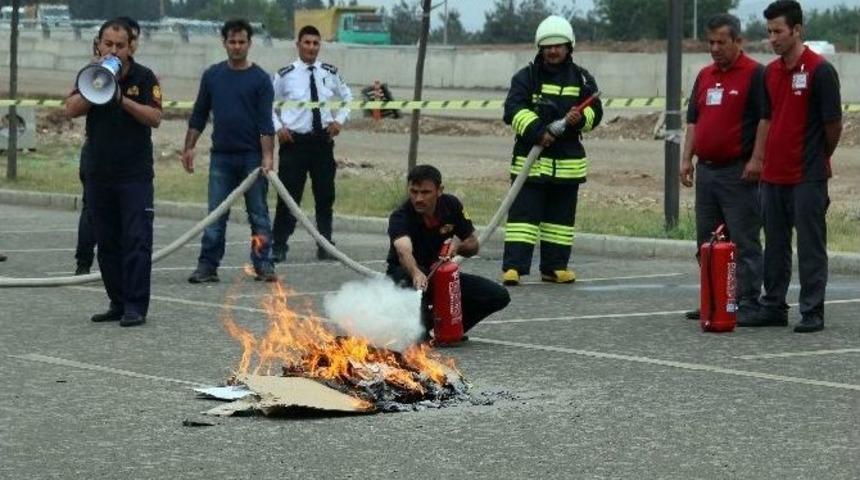 Kahramanmaraş Piazza&rsquo;da Yangın Tatbikatı