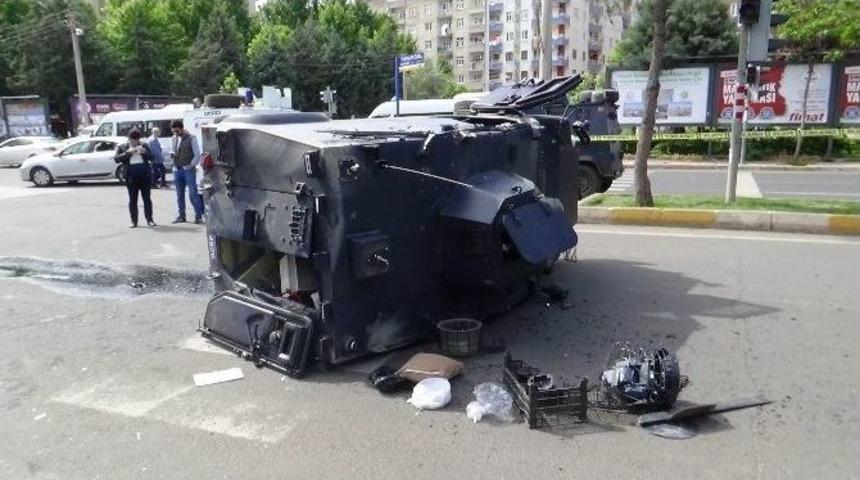 Zırhlı Ara&ccedil; Kaza Yaptı: 3&rsquo;&uuml; Polis, 4 Yaralı