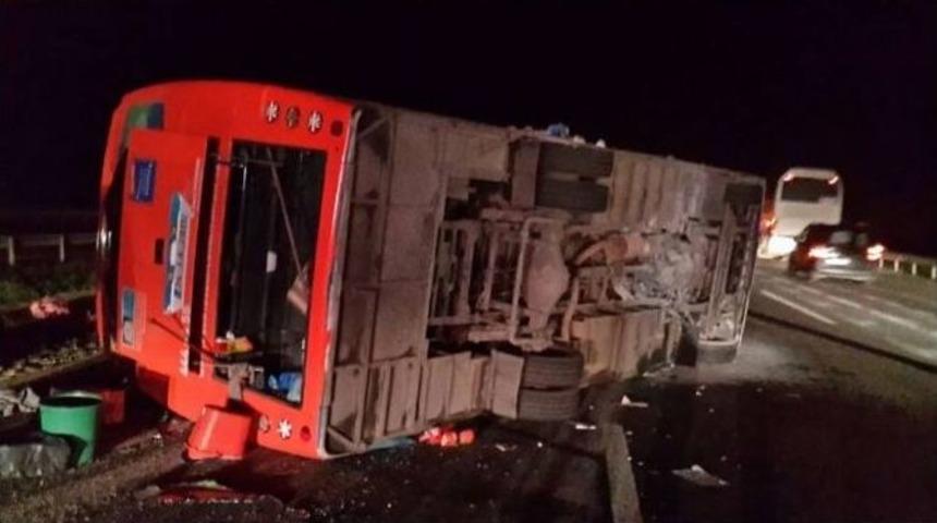 Bolu&rsquo;da Trafik Kazası: 21 Yaralı