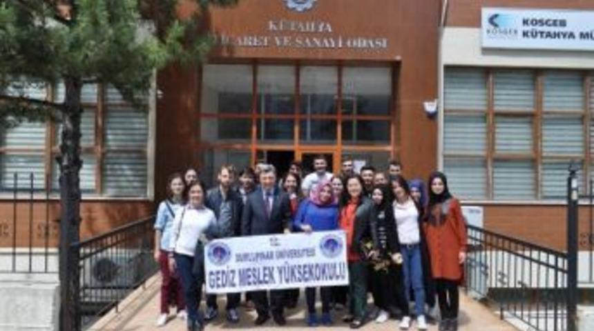 Gediz Meslek Y&uuml;ksekokulu &Ouml;ğrencileri K&uuml;tahya Ticaret Odası&rsquo;nı Ziyaret Etti
