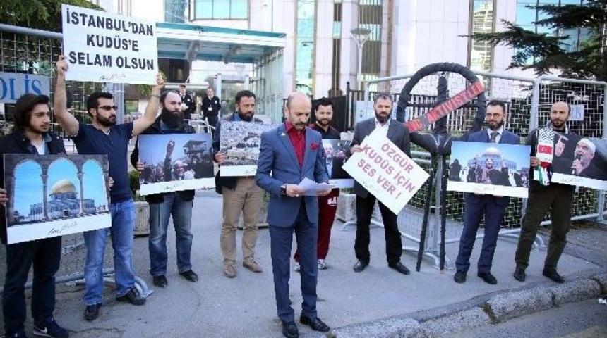 İsrail Konsolosluğu &Ouml;n&uuml;nde &ldquo;raid Salah&rdquo; Protestosu