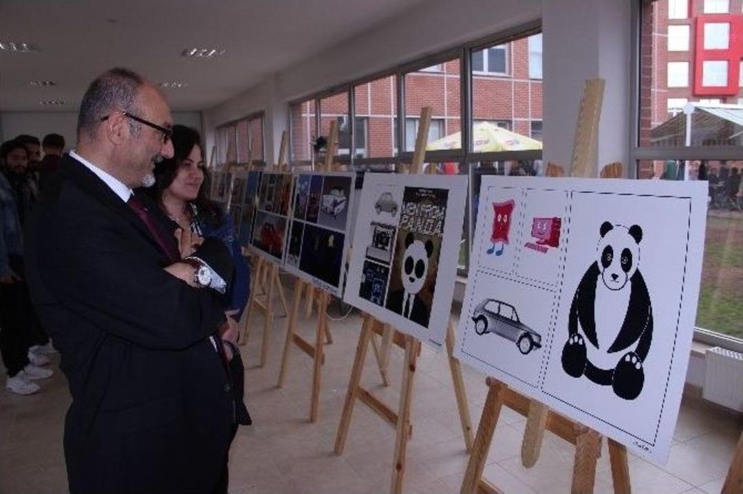 &Ouml;ğrencilerden &lsquo;dijital İll&uuml;strasyon&rsquo; Sergisi