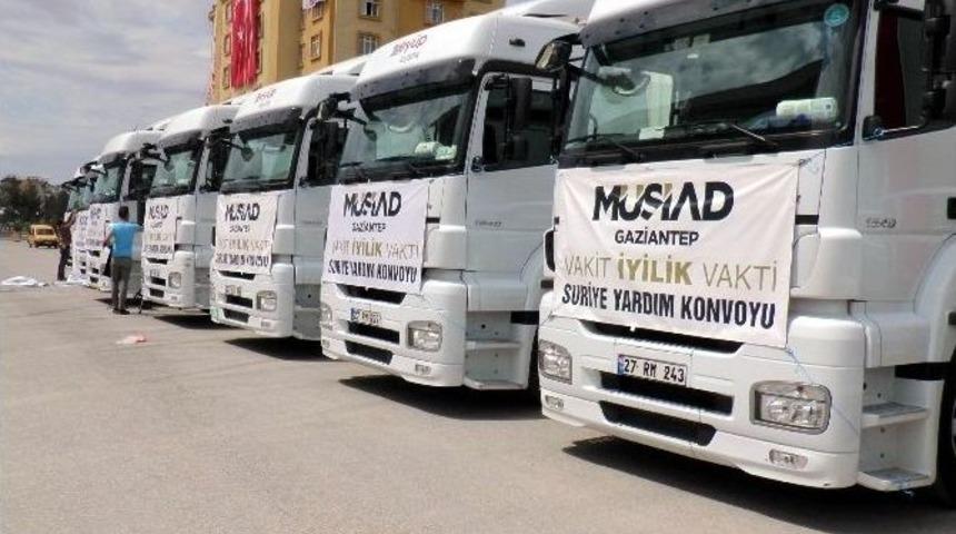 M&uuml;siad Ve İyilikder&rsquo;den Suriye&rsquo;ye 11 Tır Yardım
