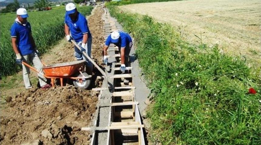 B&uuml;y&uuml;kşehir, Sulama Kanalı Ve Tesisleri Yaza Hazırlıyor