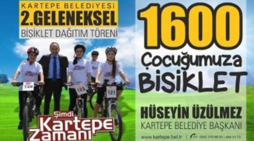 &Uuml;z&uuml;lmez, Bin 600 Kartepeli &Ccedil;ocuğu Bisikletle Buluşturacak