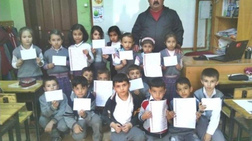 Minik &Ouml;ğrencilerden G&uuml;venlik G&uuml;&ccedil;lerine Moral Mektubu