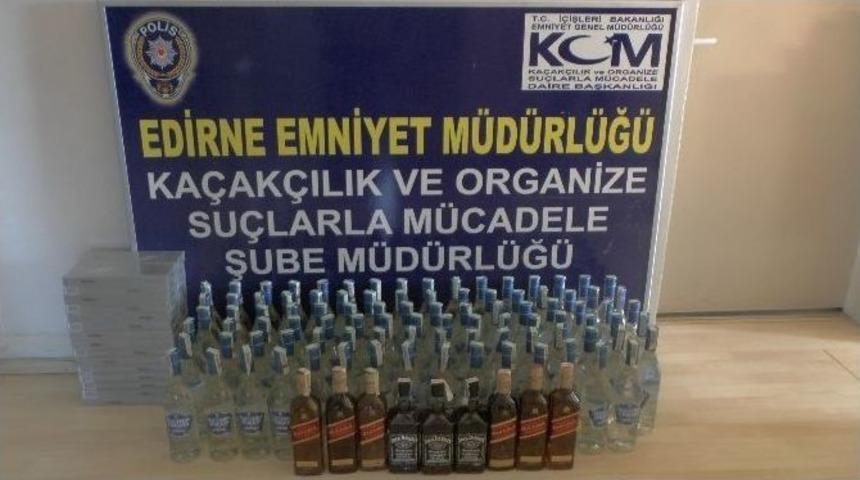 Edirne&rsquo;de Ka&ccedil;ak İ&ccedil;ki Ve Sigara Operasyonu