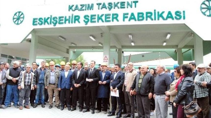 Chp&rsquo;lilerden Şeker İş&ccedil;ilerine Ziyaret