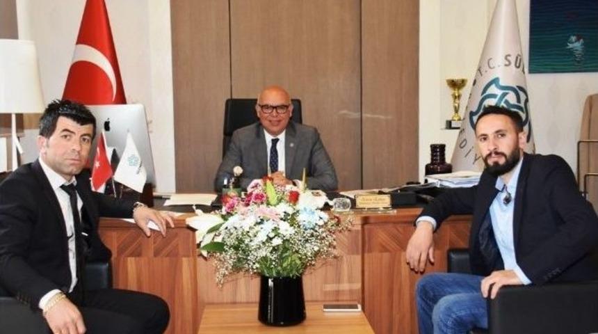 Tekirdağ Erzurumlular Derneği Başkanı Nişancı, Başkan Eşkinat&rsquo;ı Ziyaret Etti