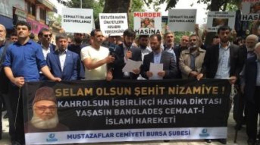 Bangladeşli İslami Liderin Asılması Bursa&rsquo;da Protesto Edildi