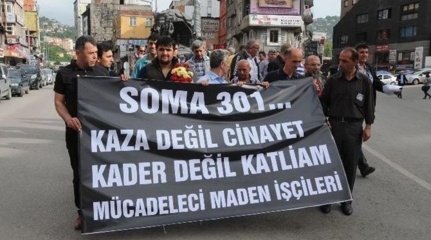Zonguldak&rsquo;ta Soma&rsquo;daki Maden Faciasında &Ouml;lenler Anıldı