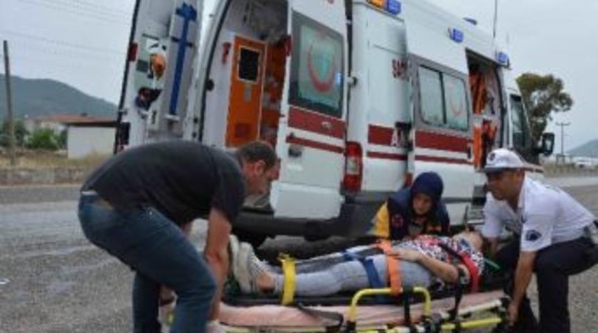 Ortaca&rsquo;da Motosiklet Kazası; 2 Yaralı