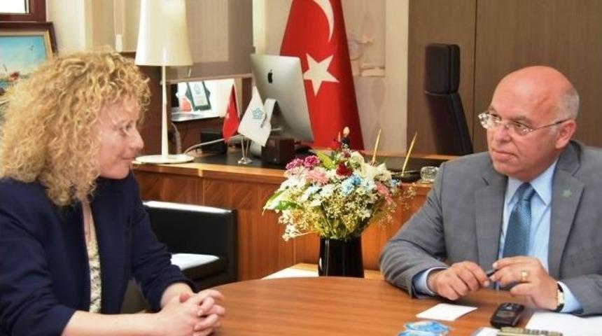 Yunanistan Edirne Konsolosu Charitidou, Başkan Eşkinat&rsquo;ı Ziyaret Etti