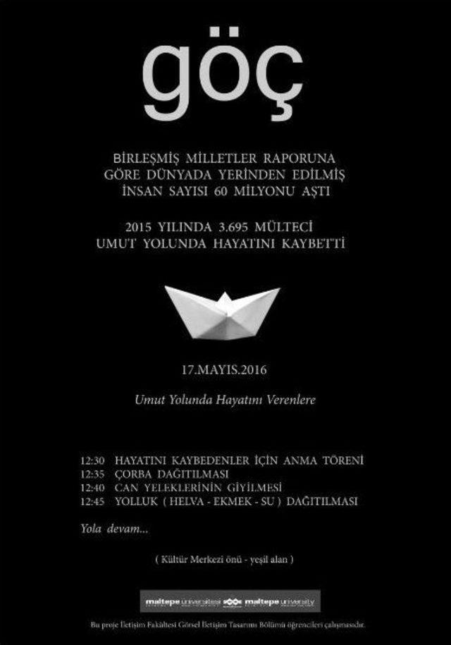İletişim Öğrencileri ‘’göç’’ Trajedisine Beyaz Kayıkla Dikkat Çekiyor 2