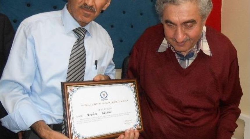 Eşyoder&rsquo;den Eskişehirli Şair İbrahim G&uuml;lbay&rsquo;a Teşekk&uuml;r &Ouml;d&uuml;l&uuml;