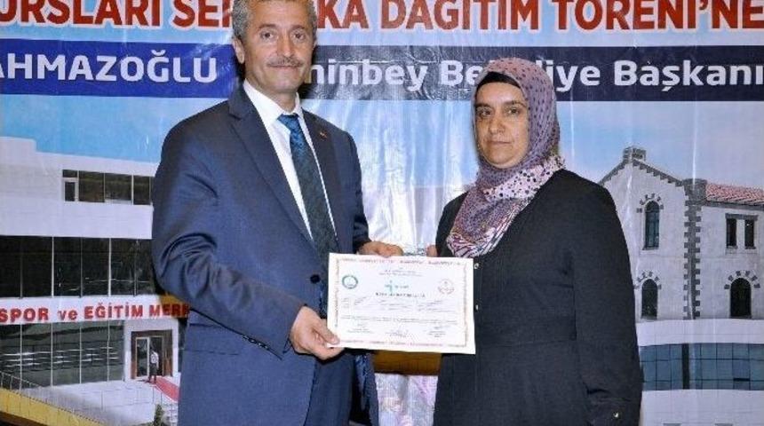 Şahinbey Belediyesinden 191 Kursiyere Sertifika