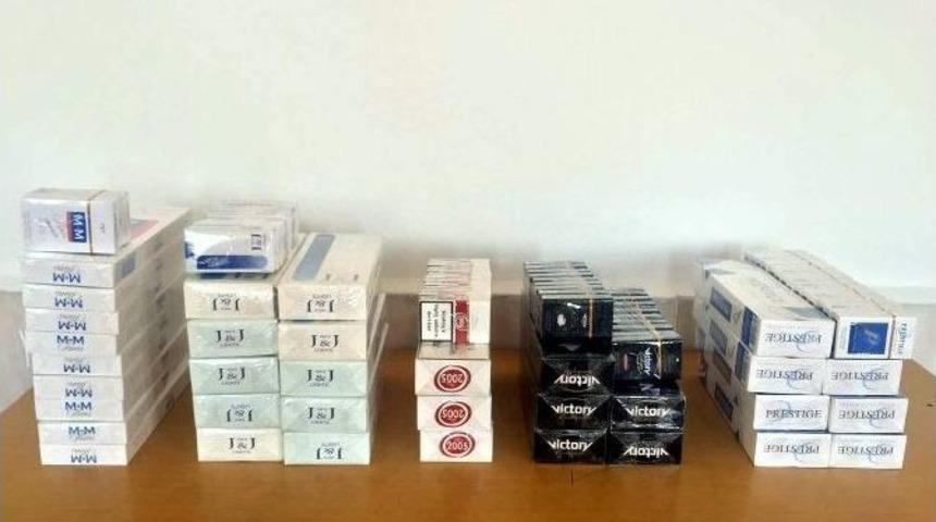 Yolcu Otob&uuml;s&uuml;nde 110 Paket Ka&ccedil;ak Sigara Yakalandı