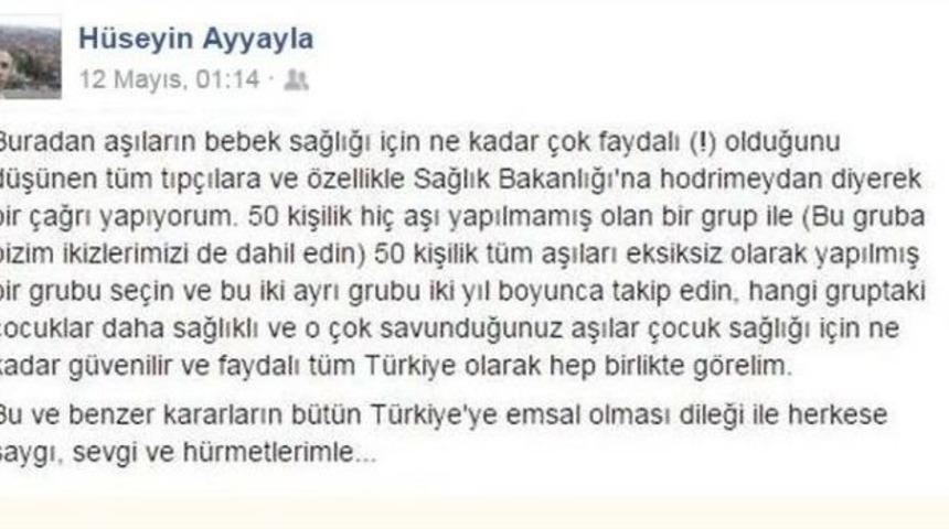 Aşı Davasıyla T&uuml;rkiye&rsquo;ye Emsal Olan Savcıdan Tıp Camiasına &Ccedil;ağrı