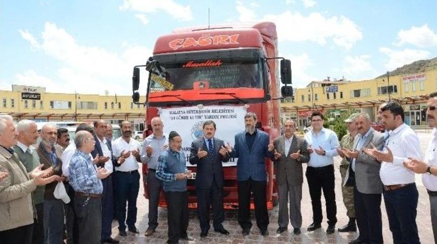 Darende&rsquo;den, Suriye&rsquo;ye Gıda Yardımı