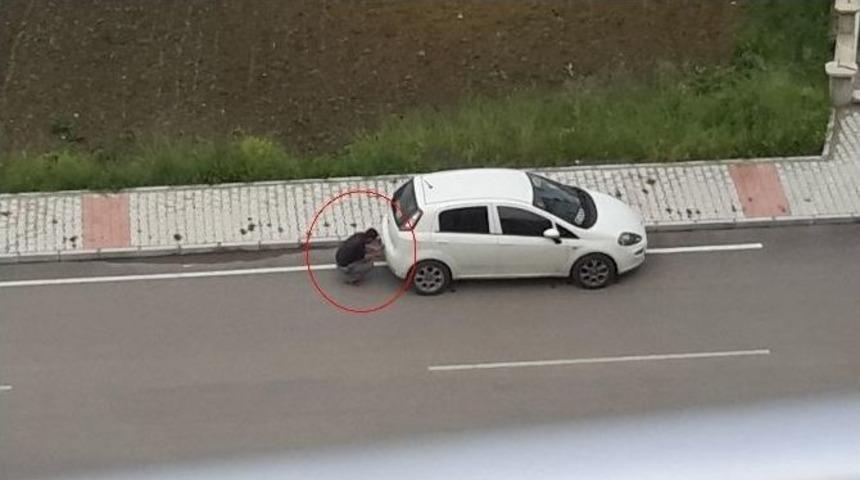 &Ccedil;alıntı Otomobil Polisi Alarma Ge&ccedil;irdi